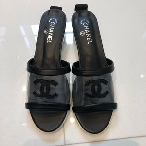 chanel pvc slides